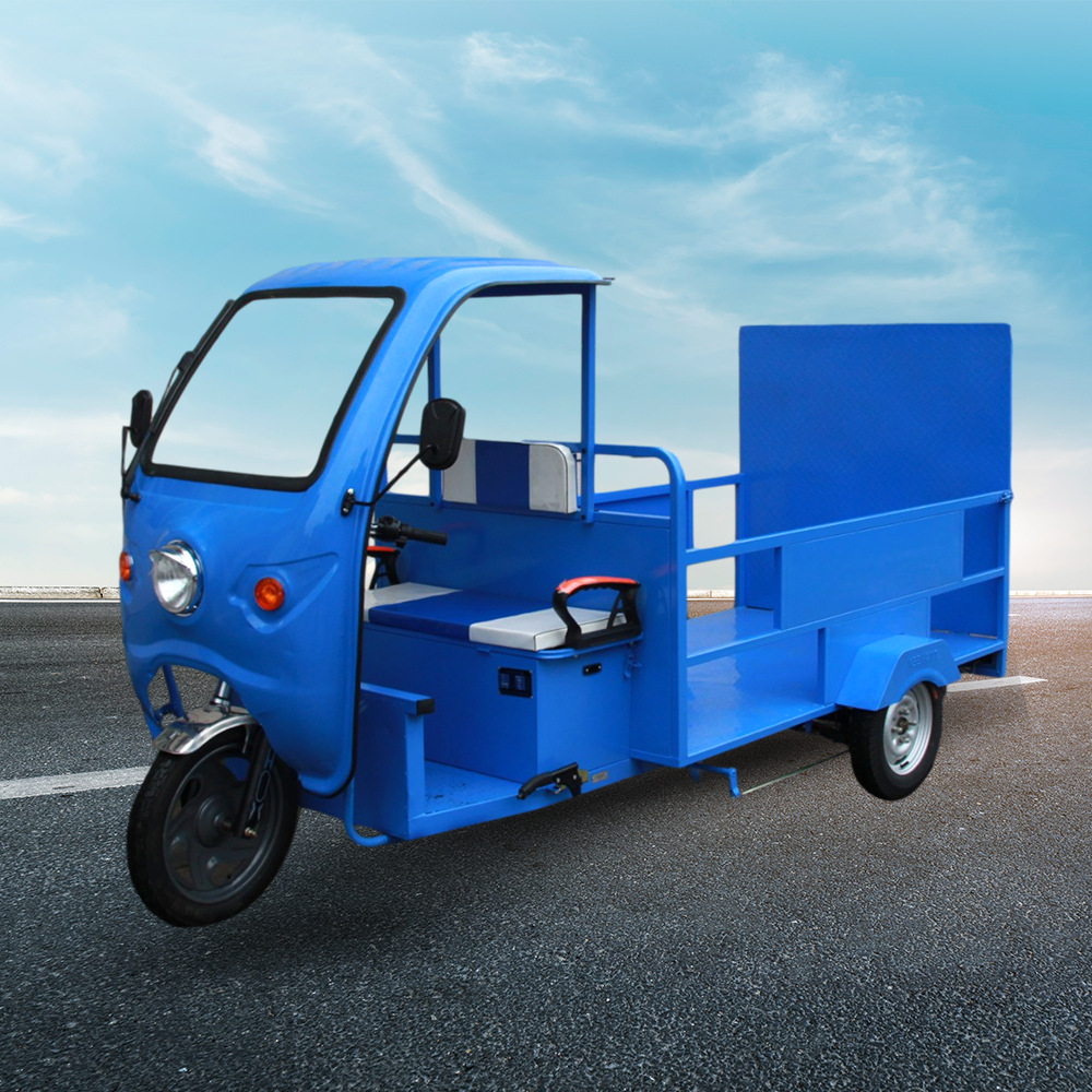 电动三轮三桶环卫车换桶保洁运送车垃圾分类清运废品回收车