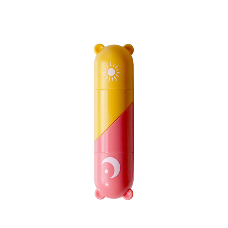 Pcu Autumn and Winter Double-Headed Moisturizing Lip Balm Love Moisturizing Vaseline Anti-Chapping Healthy Children Lipstick