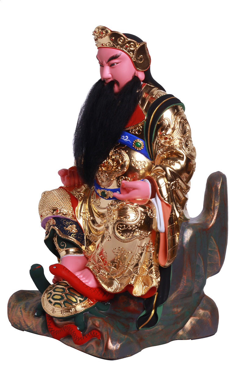 玄天上帝公神像16寸樟木雕像武当山真武大帝玄武大帝佛像供奉摆件