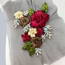 潮州手绣3D立体绣花手工布贴蕾丝装饰品服装辅料丝带编织