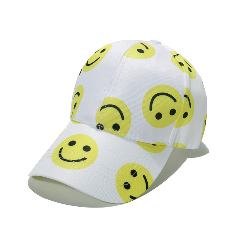 2024 Spring/Summer New Peaked Cap Sun-Proof Sun Hat Japanese and Korean Style Trendy All-Matching Smiley Baseball Cap Women