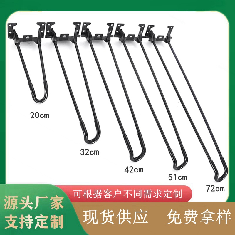 加粗铁艺桌腿 户外炭火炉烧烤桌折叠腿 户外便携式竹板收纳折叠脚