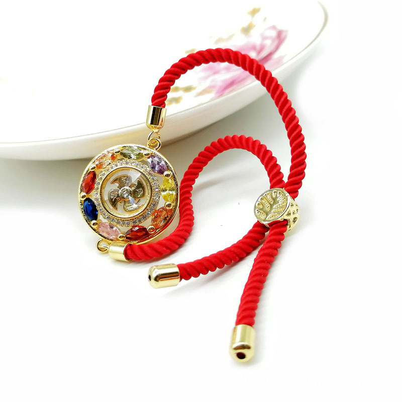 泰国转运轮化太岁本命年红绳子手链闺蜜情侣女ins编织手链