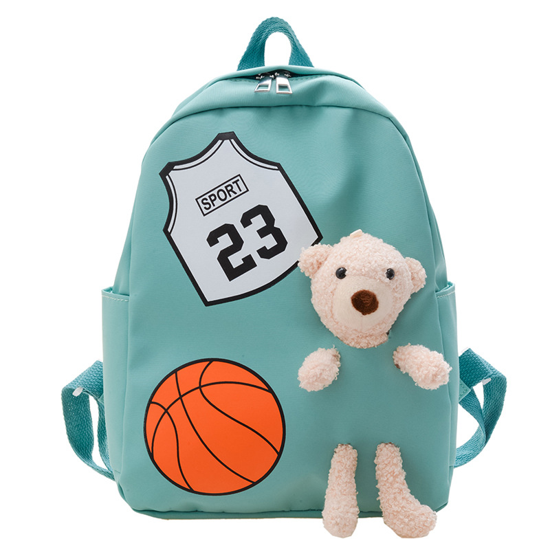 2022 Korean Style Children's Schoolbag Cartoon Cute Bear Nylon Backpack Kindergarten Boys and Girls Lightweight Small Backpack