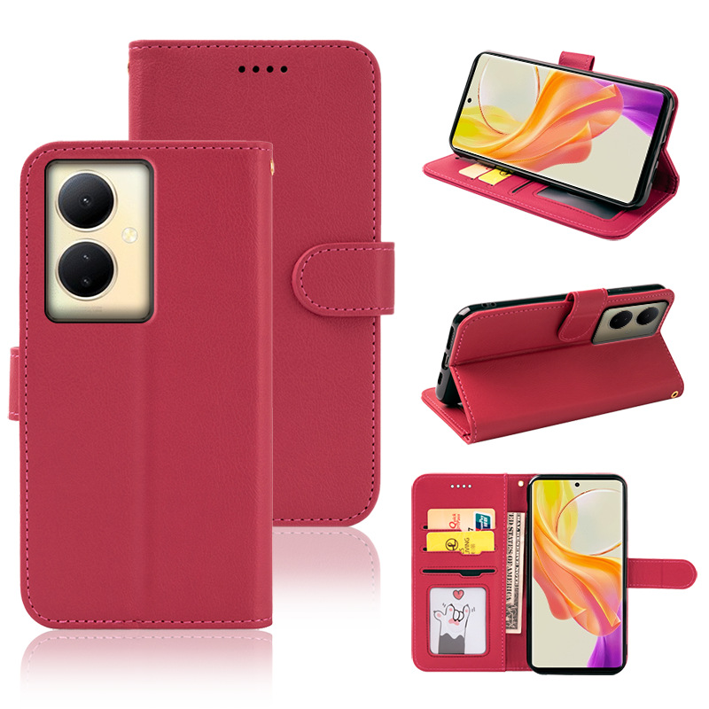 适用vivo y78 国内版/vivo y36 5g国外版钱包卡斯科相框手机皮套