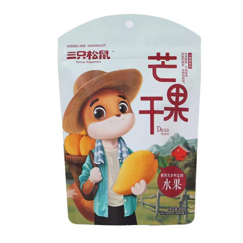 三只松鼠芒果干100g袋装休闲零食小吃果干厂家直供果脯食品小零食