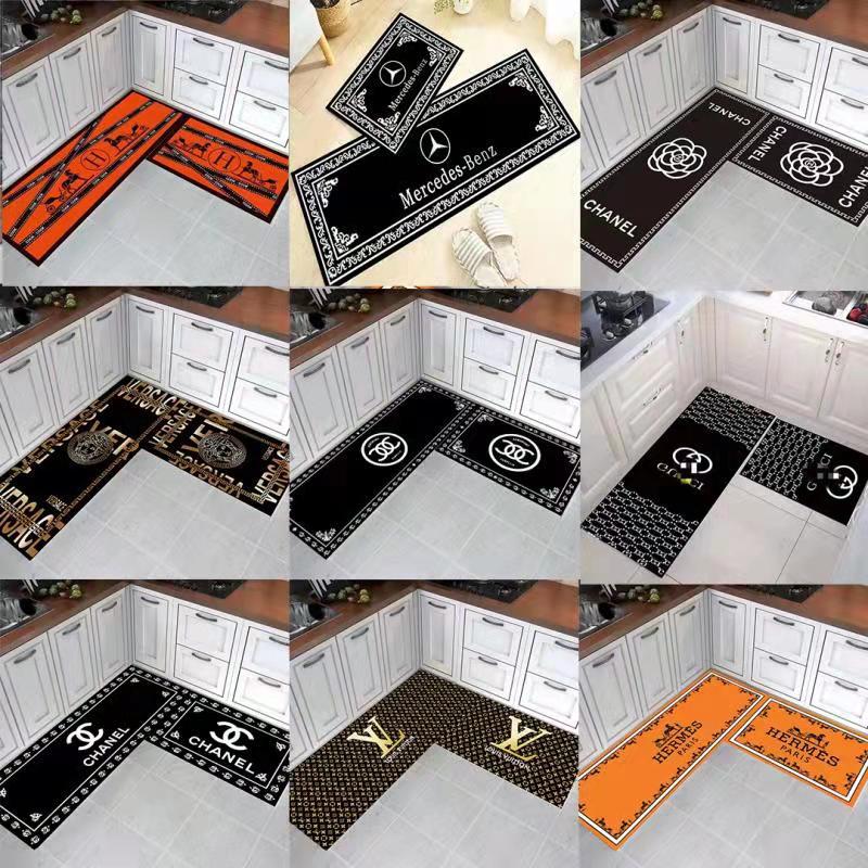 Cross-Border Supply Light Luxury Fashion Brand Entry Floor Mat Kitchen Bathroom Absorbent Oil-Absorbing Non-Slip Floor Mat Living Room Bedroom Carpet