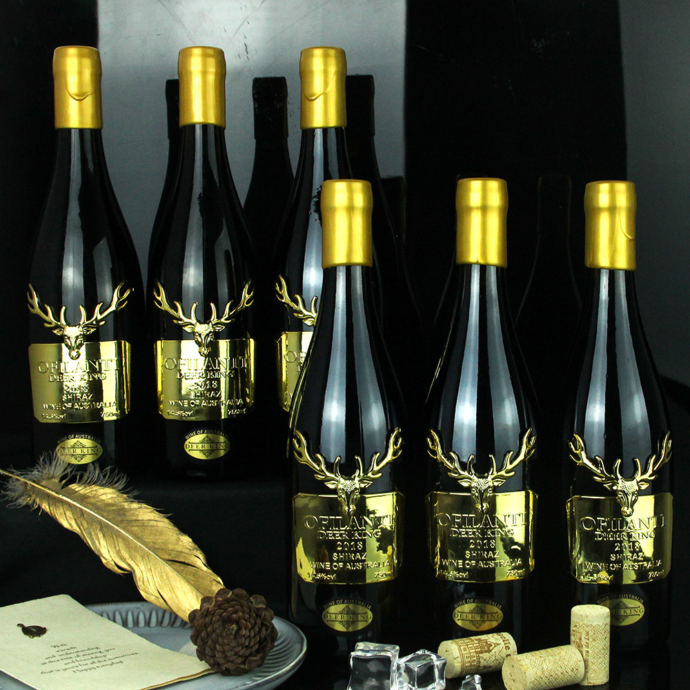 鹿头干红葡萄酒批发澳洲进口红酒重型瓶代发送礼澳大利亚红酒干红