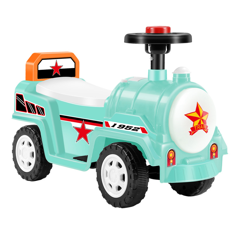 Children's Electric Car Car with Bucket Small Train Double Can Sit Four-Wheel Toy Car 2 to 4 Years Old Thomas Scooter