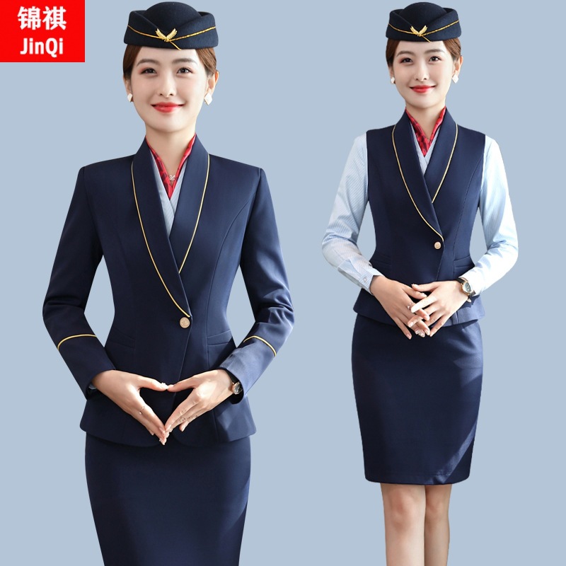 高端南航空姐制服职业套装售楼部美容院前台客服接待工作服女秋冬