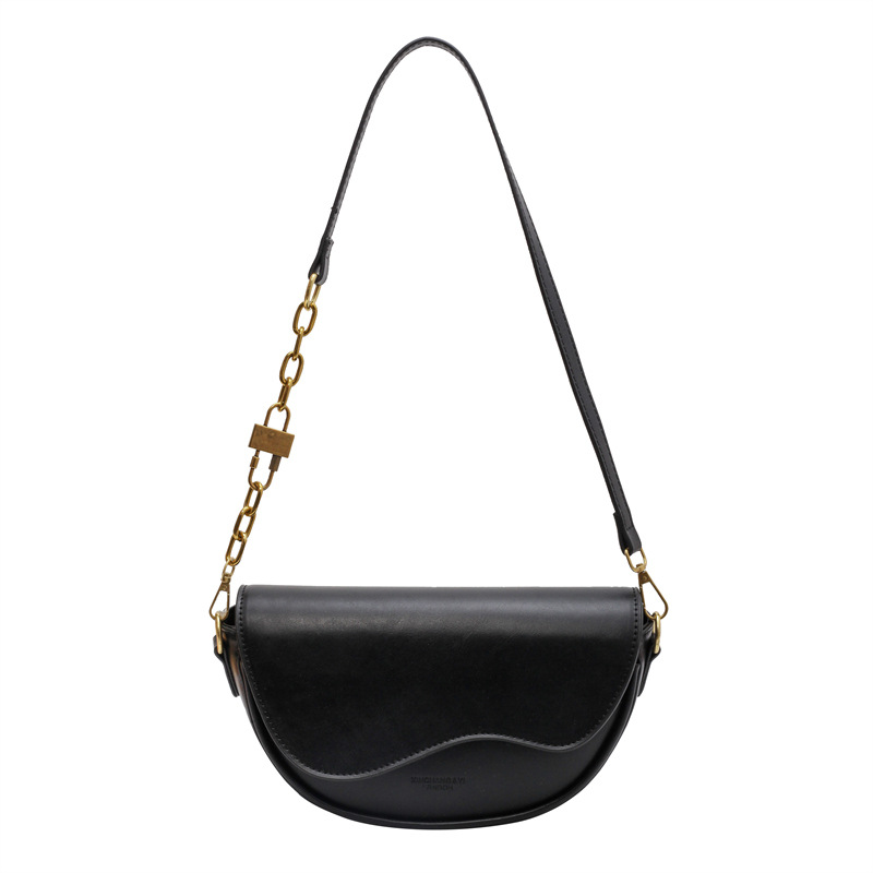Women's Bag 2022 New Fashion One Shoulder Saddle Bag Autumn This Year Popular Bag Simple Casual Niche Messenger Bag