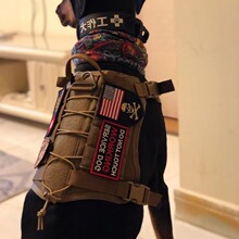 宠物狗衣服中大型巡逻犬德牧马甲金毛马犬战术训练背心式狗衣服