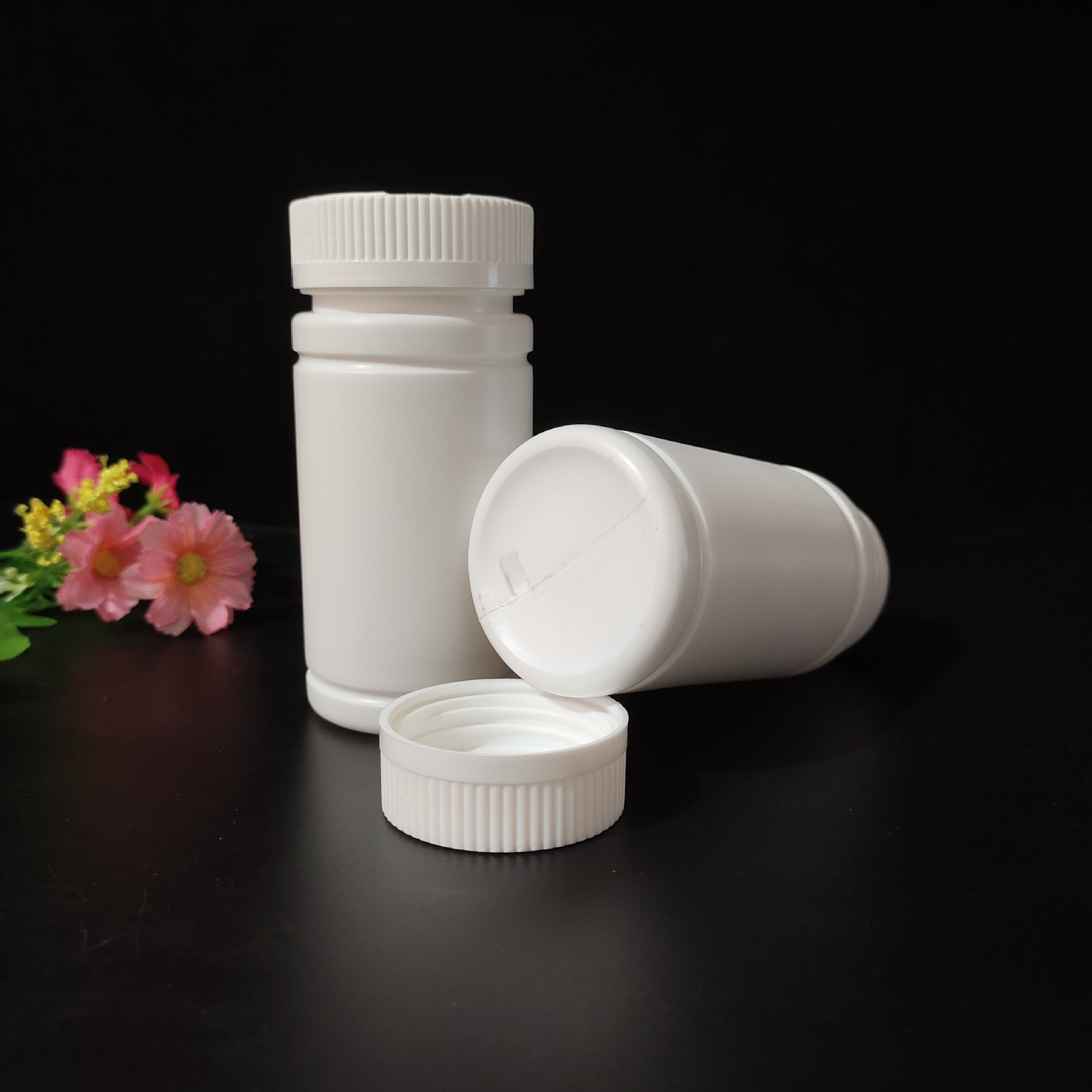 厂家销售150ml保健品 胶囊瓶 泡腾片瓶子白色竹节钙片塑料瓶子