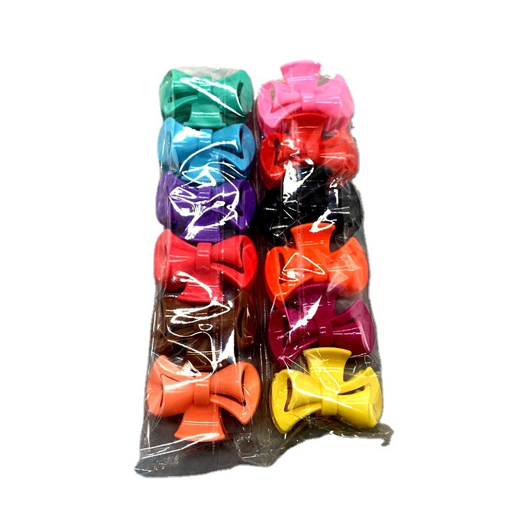 Factory Direct Children's Barrettes Color Drop-Resistant Plastic Grip Shower Clip 2 Yuan Head Accessories Holiday Gift Essential
