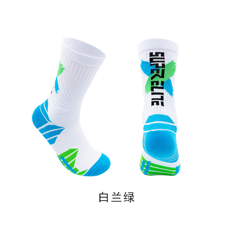 Socks Men's Professional Basketball Socks Shock Absorber Sweat-Absorbing Thick Towel Bottom Elite Athletic Socks Non-Slip Wear-Resistant