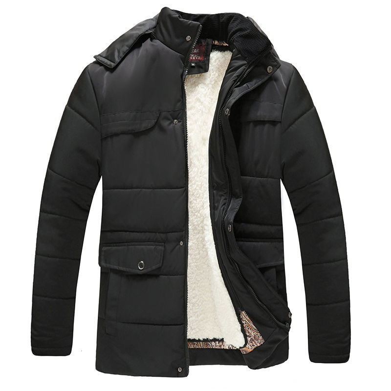 羊毛棉袄男皮毛一体中老年保暖加厚羊皮棉衣皮袄秋冬季真羊毛外套