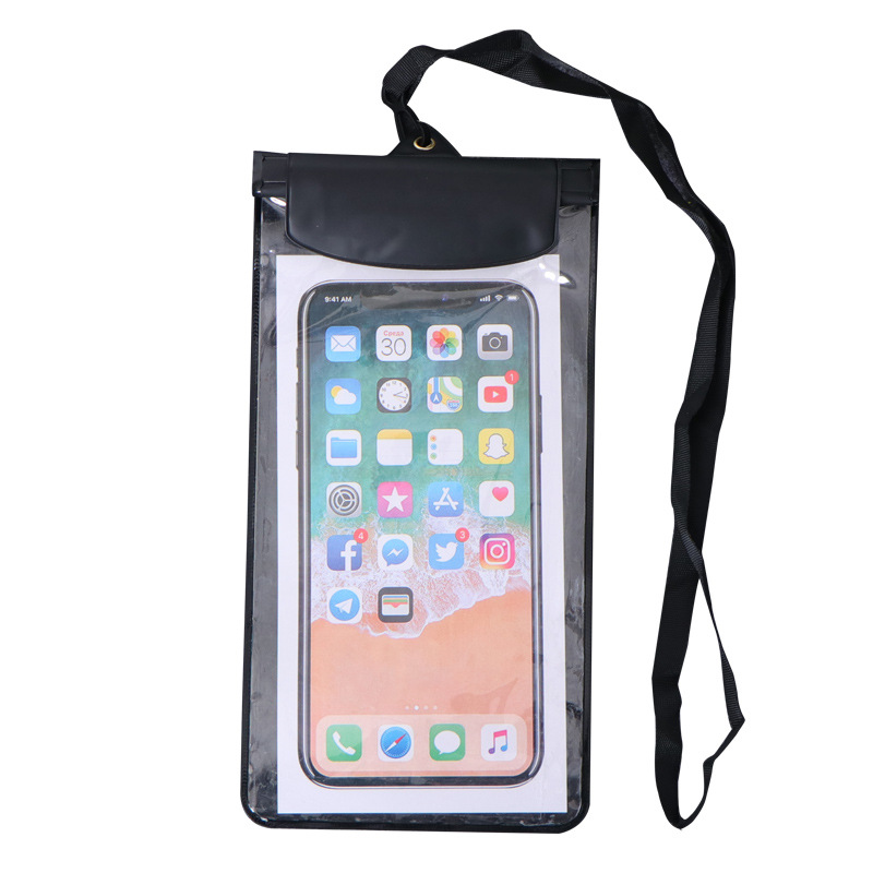 Factory Wholesale Large Capacity Takeaway Special Waterproof Phone Set Touch Screen Large Rider Transparent Mobile Phone Waterproof Bag
