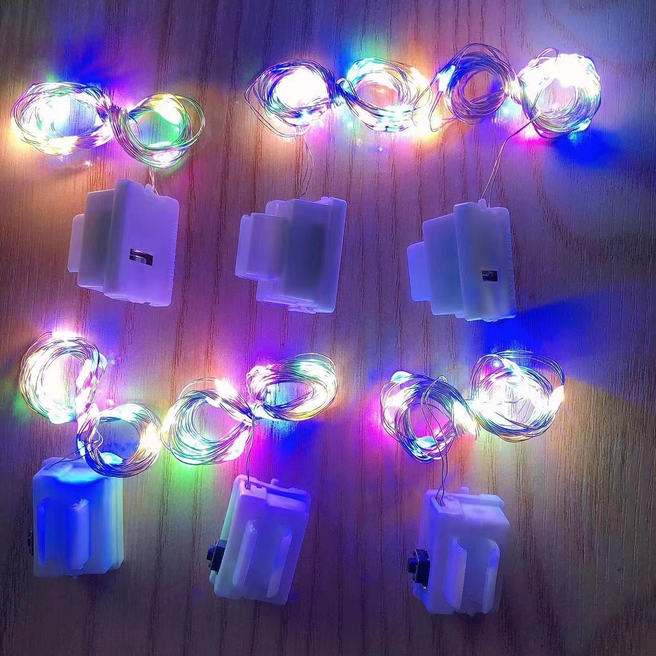 Buckle Bounce Ball Lighting Chain LED Flash Warm Color String Light 2 M 3 M Small White Box Gift Box Lighting Chain Bounce Ball Accessories