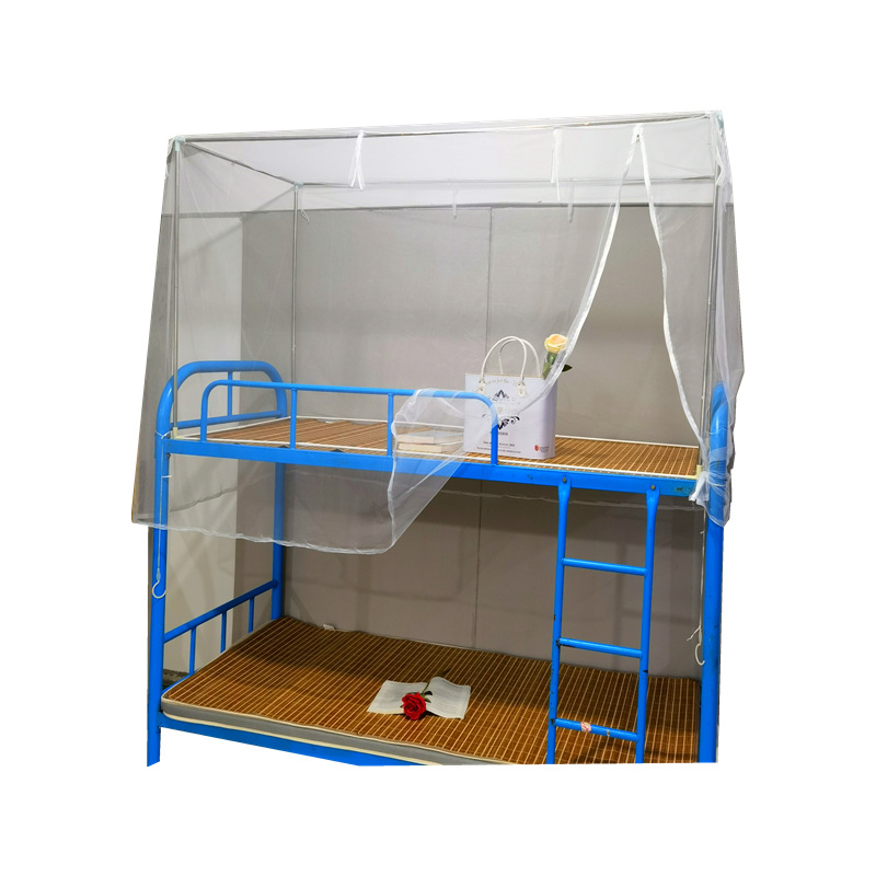 Factory Wholesale Student Dormitory Mosquito Nets Old-Fashioned Bandage Upper and Lower Bunk Special Close Side Door 90cm Single Bed School Bidding