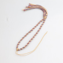 DIY手搓棉线长款手把绳手工编织民族风吊坠绳流苏饰品绳挂件吊饰