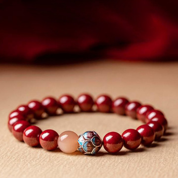 高含量正品朱砂静心手饰紫金砂手链帝王砂手串支持一件代发