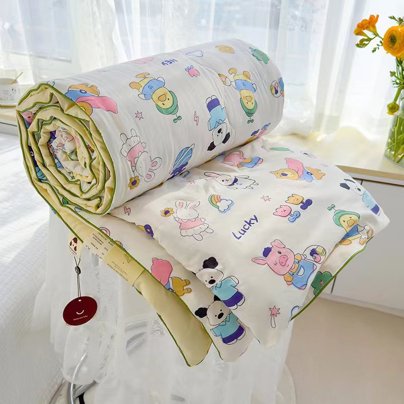 可水洗A类双层纱大豆纤维棉被夏被空调被夏凉被单人被芯宿舍被子