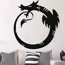 环形中国龙环形图案 客厅装饰创意精雕墙贴 贴纸