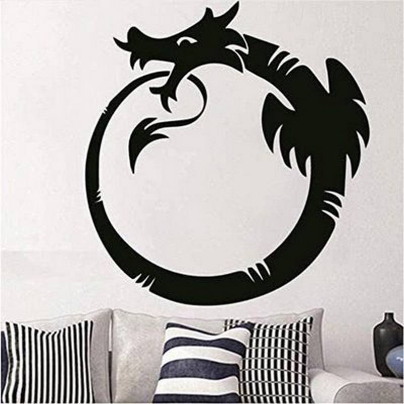 环形中国龙环形图案 客厅装饰创意精雕墙贴 贴纸-阿里巴巴
