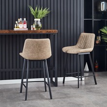 豪华金属北欧厨房sillas para barra现代皮革pu轮廓后吧台凳咖啡