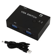 VGA切换器 VGA二进一出 电脑VGA共享器  VGA 2进1出视频转换器