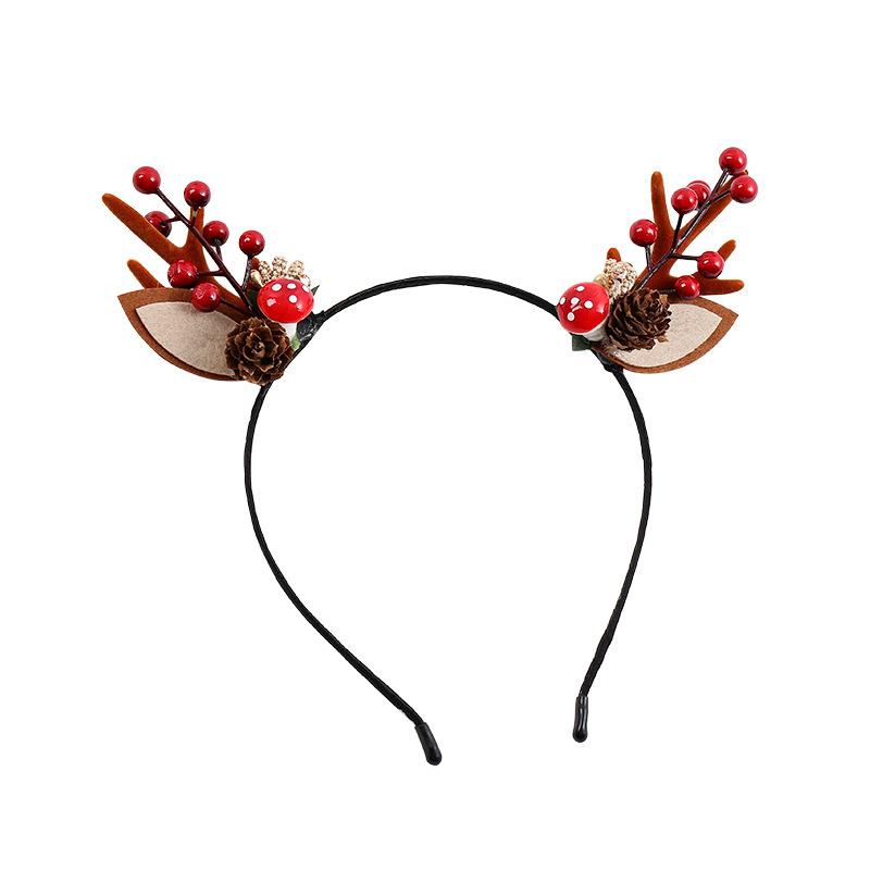 Christmas Headband Online Influencer Headdress Female Christmas Hair Accessories Cute Adult Mori Style Elk Antlers Headband Super Fairy Hairpin