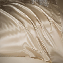 BTV4真丝四件套床上用品重磅桑蚕丝床单被套纯色丝绸款天丝床笠
