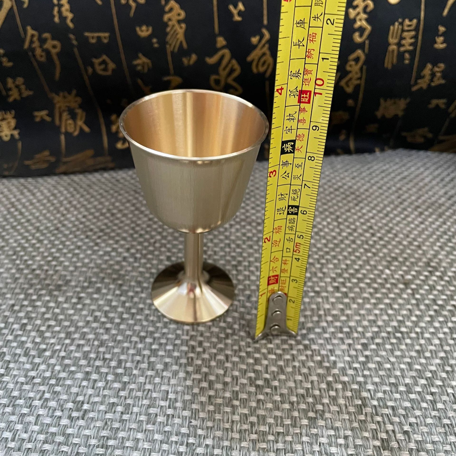 Factory Brass Wine Glass Worship Buddha Brass Water Cup Sacrifice Fine Copper Cup Holy Water Water Purification Cup Goblet