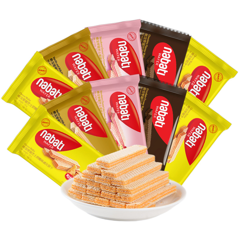 包邮印尼进口richeese 丽芝士奶酪芝士威化饼56g新老包装随机发