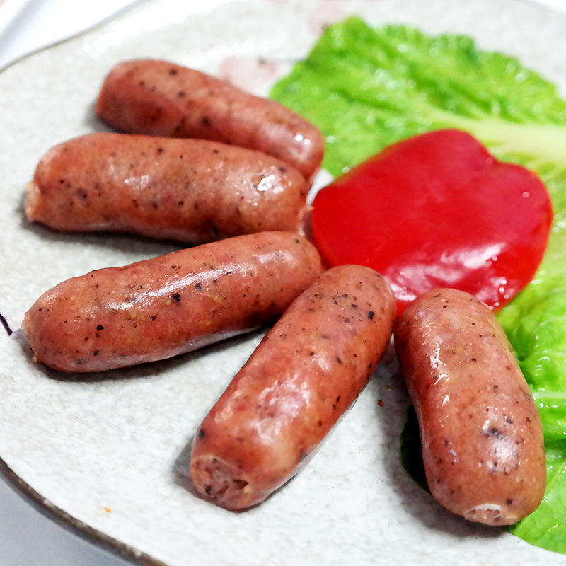 广东安可黑椒肠速冻肉烤肠迷你小香肠 风味脆皮肠火锅店食材批发