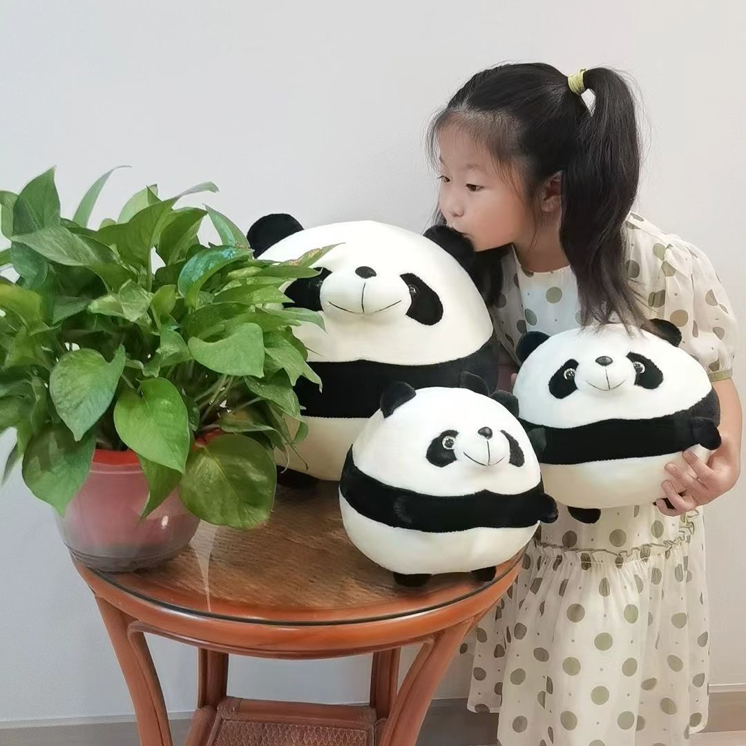 Wholesale New Style Chubby Pier Panda Doll Give Children Presents National Treasure Giant Panda Doll Cartoon Animal Plush Toy