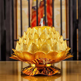 佛光金莲花蜡烛家用供奉供佛灯佛前酥油灯长明灯佛堂无烟无味蜡烛