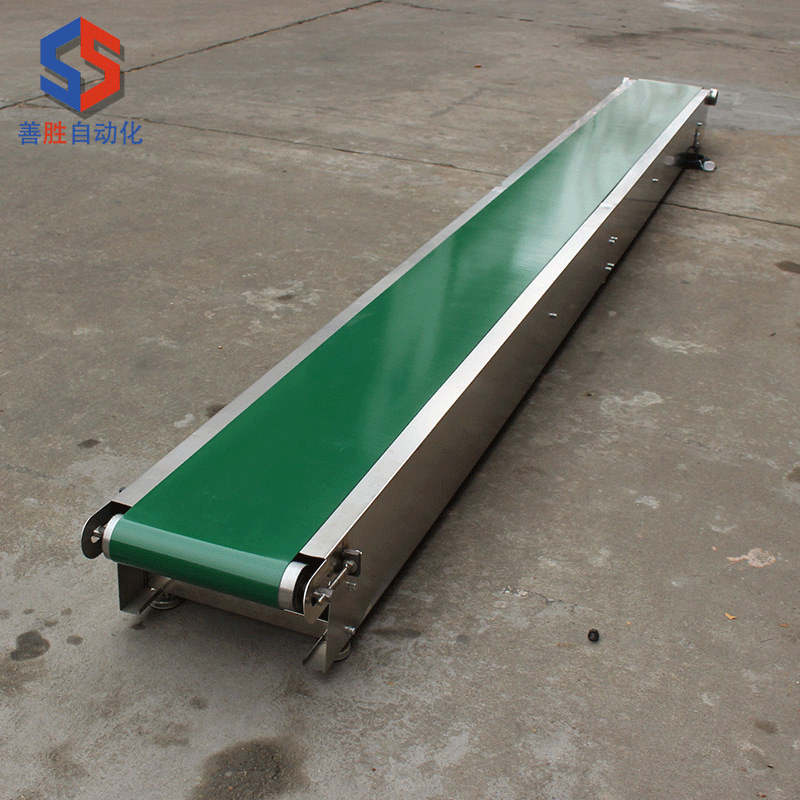 小型直线皮带输送机长条形输送带快递自动分拣装车卸货皮带输送线