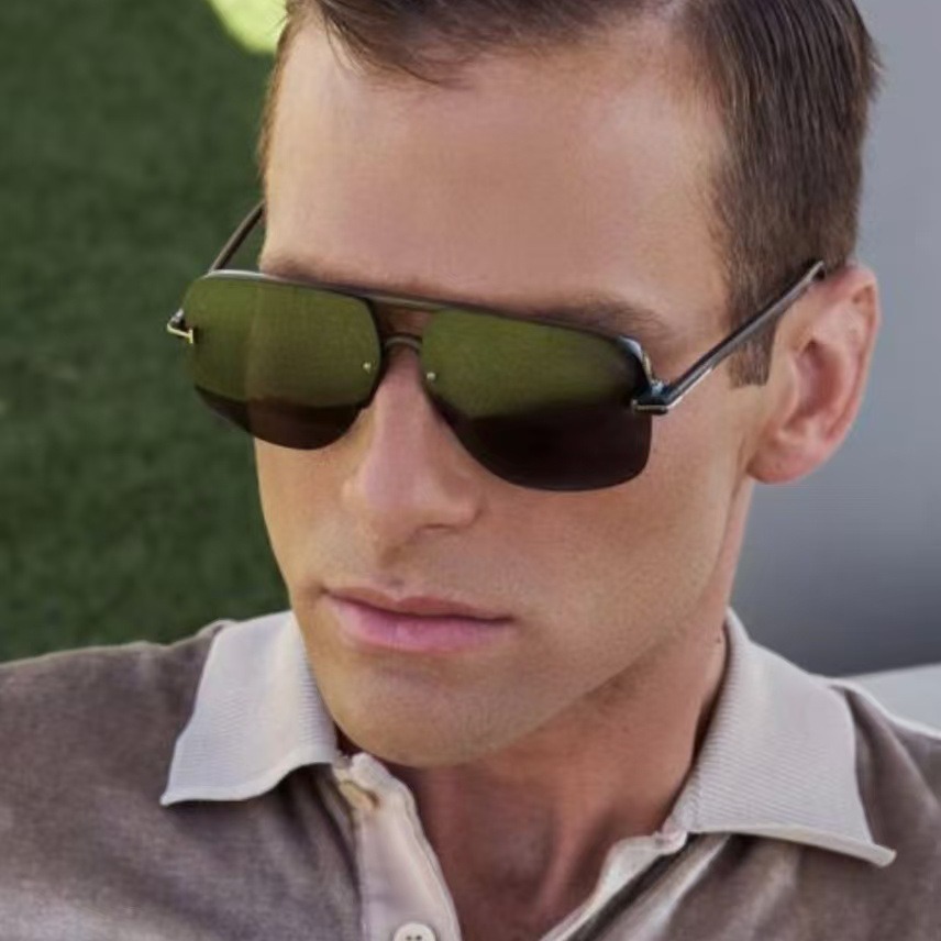 24欧美跨境方框墨镜 高品质tom个性男简约潮流太阳镜板材半框眼镜