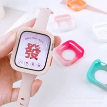 适用苹果手表iwatch9代保护壳头软壳保护套磨砂方形运动款手表壳