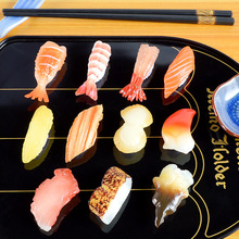 迷你小号仿真三文鱼日料寿司食物食玩模型日本料理米饭饭团摆件