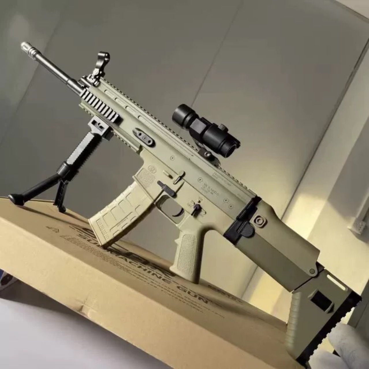 锦明scar二代电动玩具枪带预供弹突击步枪真人cs弹射训练真模型枪