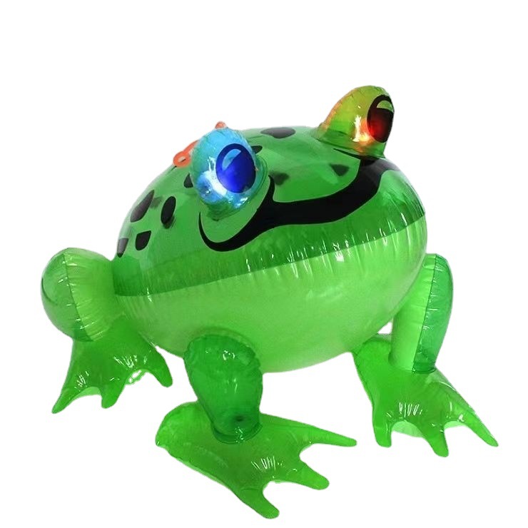 Factory in Stock Inflatable Toy Frog Stall Wholesale Elastic Frog Inflatable Frog Luminous Large Night Market Toy