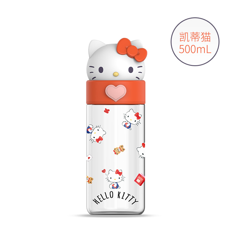 Aikesi Factory Genuine IP Cartoon Sanrio Series Doll Sports Bottle 500ml Portable Direct Drink Plastic Cup