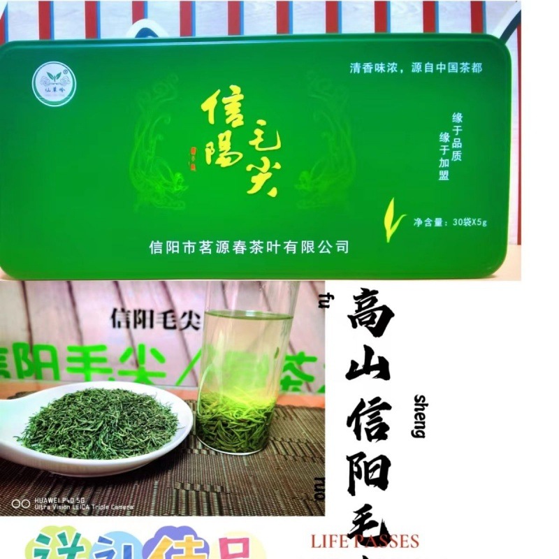 信阳毛尖2023新茶5克*30袋/盒茶叶专用小袋装方便携带送礼佳品!