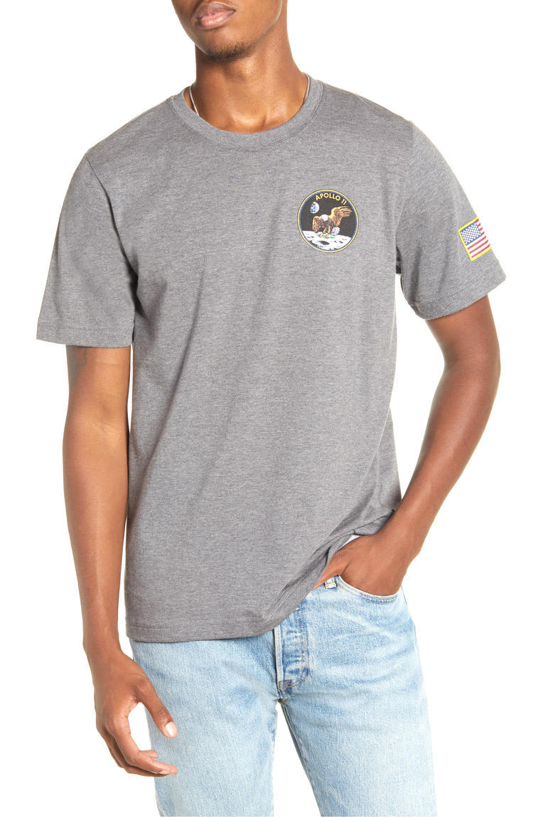 诺曼龙美式 apollo美国nasa联名阿波罗登月夏季短袖体恤t恤男纯棉
