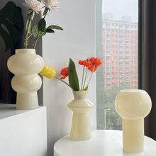 新中式玻璃花瓶客厅插花水培复古家居餐桌摆件网红奶油装饰轻奢
