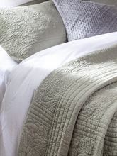 K9HX批发全棉水洗夹棉绗缝床盖三件套榻榻米床单纯色加厚床罩简约