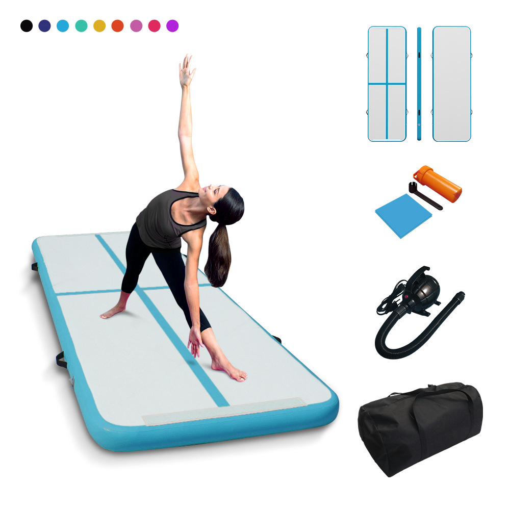 定制亚马逊充气体操垫PVC拉丝垫瑜伽平衡垫跆拳道馆地垫充气垫子
