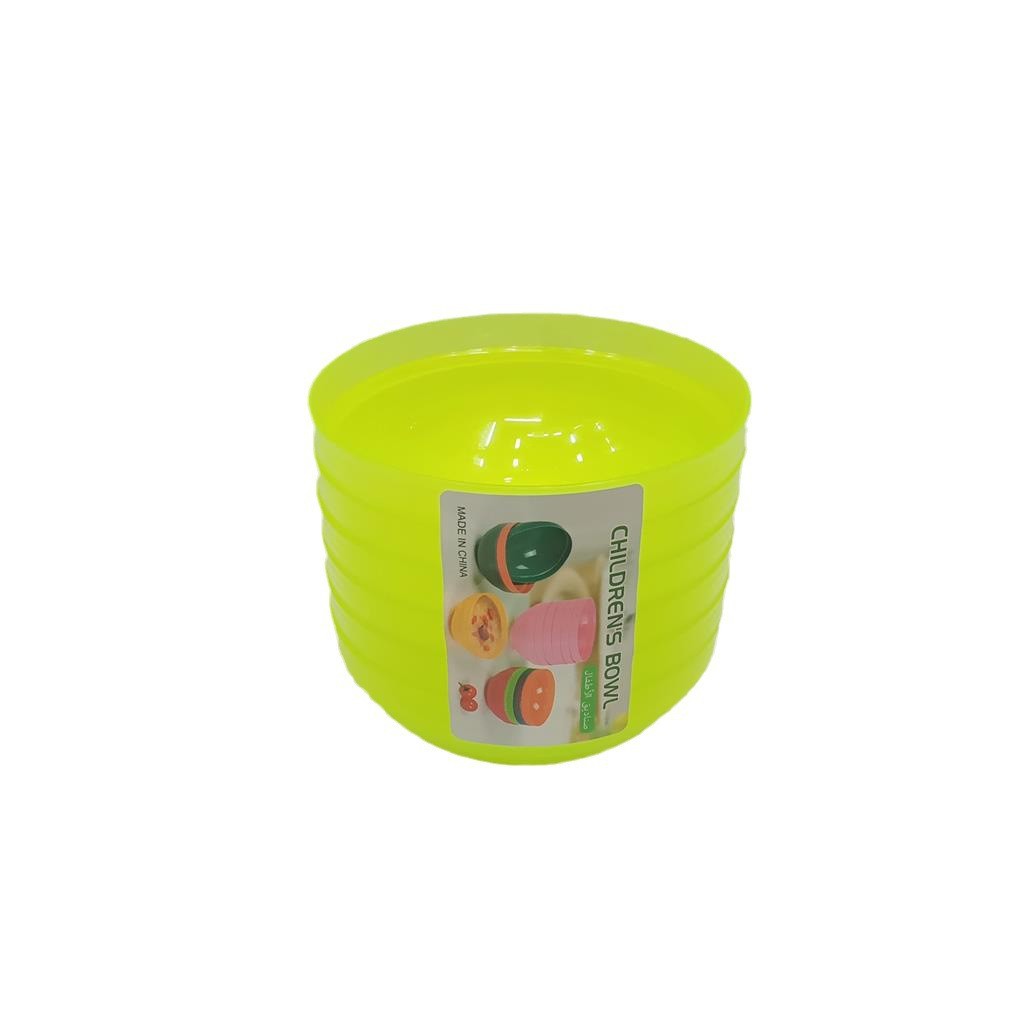 round Plastic Bowl Set Transparent Children‘s Bowl Baby Soup Rice Bowl E-Commerce Short Video Live Supply RS-1747